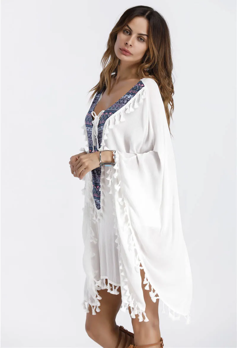 Летнее пляжное платье женская накидка на бикини женский купальный костюм