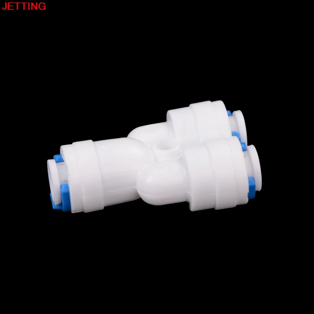 

5 PCS Y Type PE Pipe Fitting Hose Plastic Quick Connector Aquarium RO Water Filter Reverse Osmosis System 1/4" OD Tube