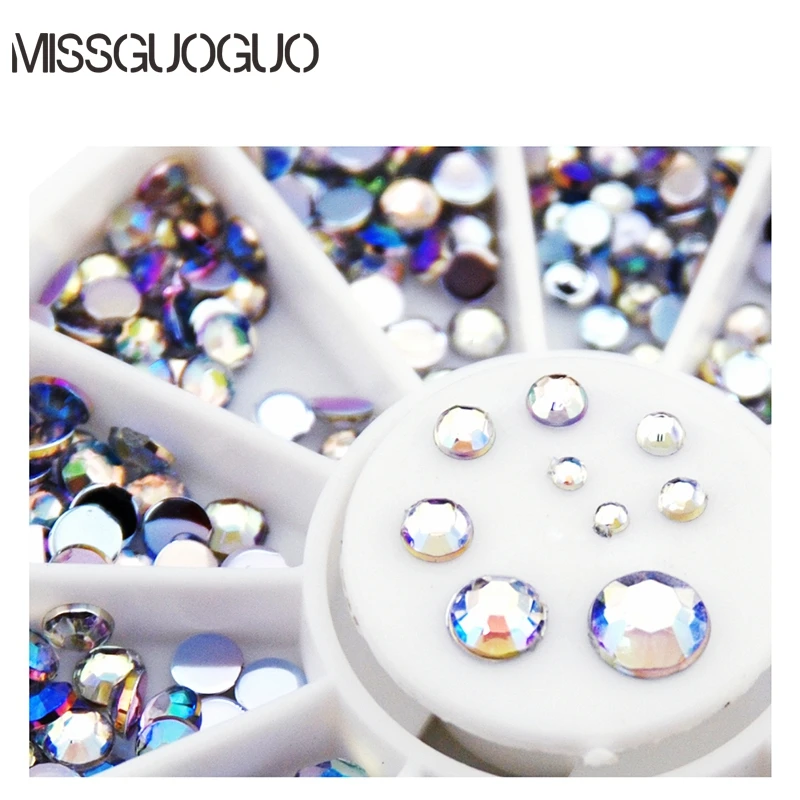 MISSGUOGUO 600 шт. блеск для ногтей 1 коробка красочные блестящие стразы аксессуары