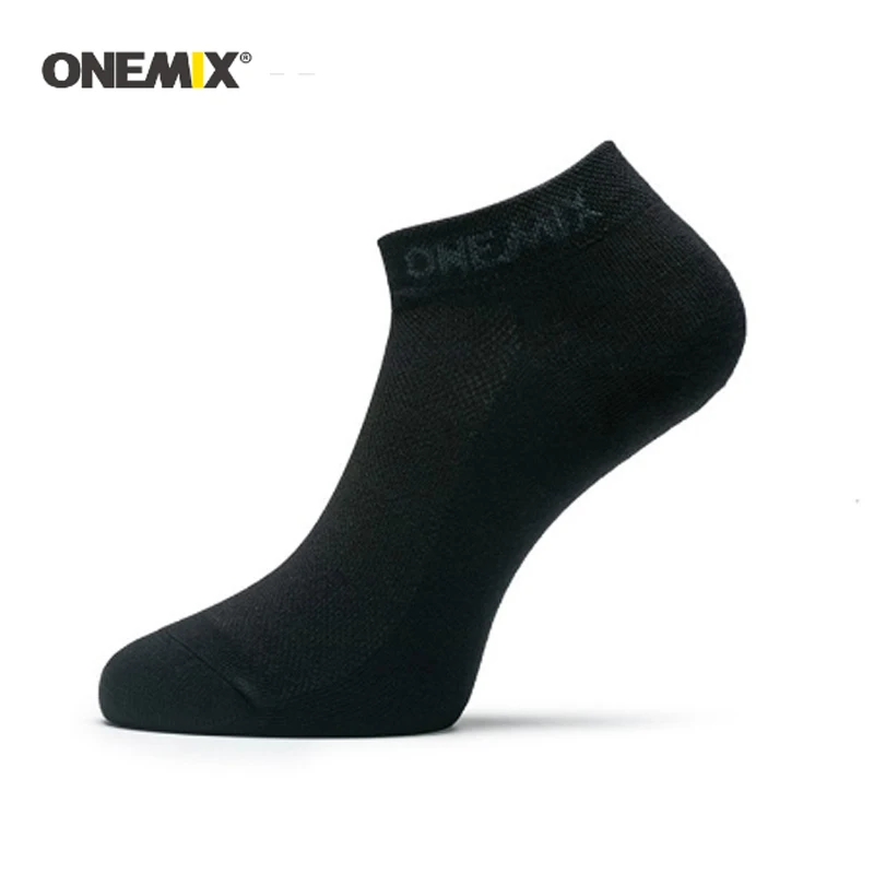 ONEMIX 1 Pair Men Sports Socks 3 Color Women Running Socks Pure Cotton Socks Outdoor Jogging Walking Running Socks Free Shipping