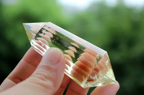 24 Стороны VOGEL Стиль цитрин кварца кристалл DT палочка ТОЧКА исцеления 75 г|quartz crystal