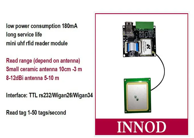 epc class 1gen2 iso protocol uhf rfid reader module range 2meters usb rs232 for handheld android | Безопасность и защита