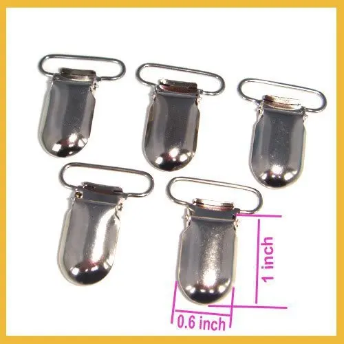 100 шт. металлические подтяжки для пустышки 09107|metal suspenders|metal pacifier clipsmetal suspender clips |