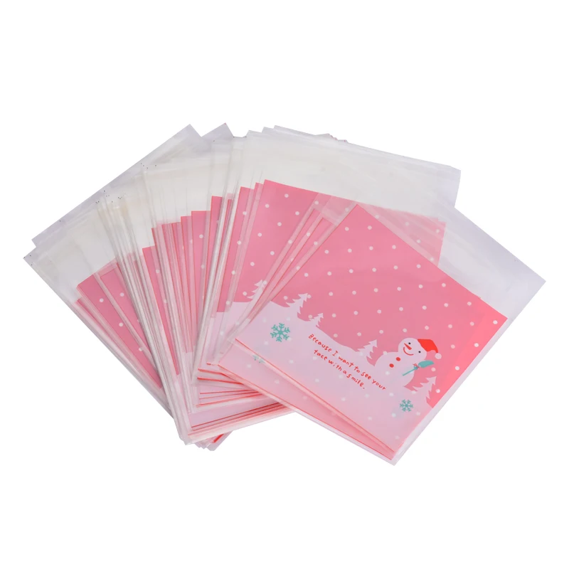 50PCs Hoomall 12 шт. бумажная Подарочная коробка Новогодняя сумка Navidad печенья холокатная пищевая упаковка коробки Санта-Клаус рождественские украшения для дома - Цвет: 50PCs