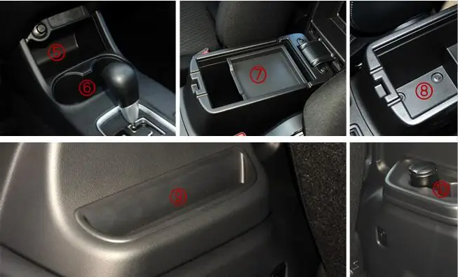 

For Mitsubishi Outlander 13 14 15 16 Accessories 3D Rubber Car Mat Anti Slip Mat Interior Door Pad Cup Mat 14pcsOriginal