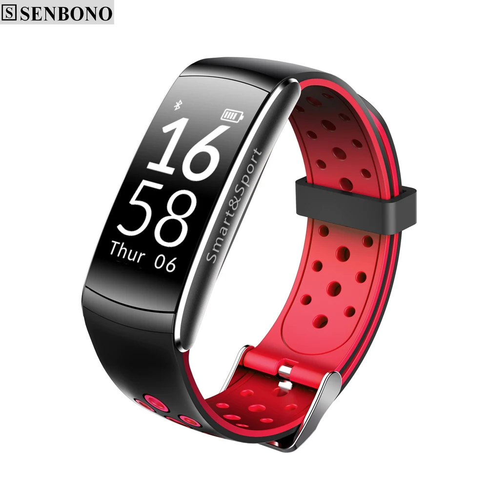 Senbono Q8 Bluetooth IP68 Водонепроницаемый Smart band монитор сердечного ритма Смарт Браслет