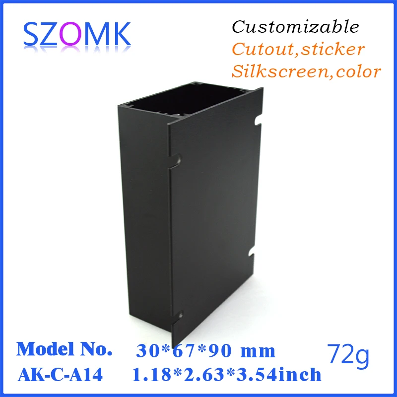 1 шт. алюминиевый корпус для электроники 30 х6х90 мм|electronic enclosure cooling|electronic keenclosure 3.5 |