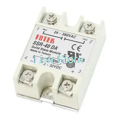 

Input 3-32V DC Output 24-380V AC Solid State Relay SSR-40 DA