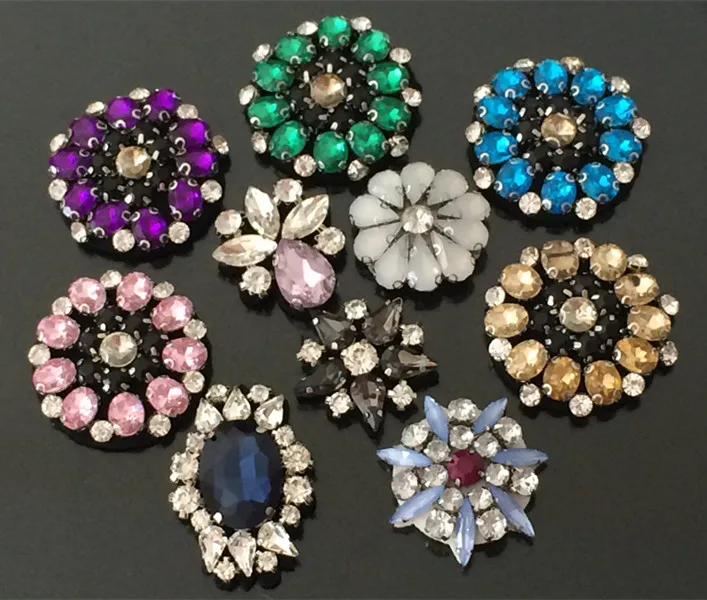 Кристальные Стразы Блестки и патчи для аппликации воротник из бусин Швейные