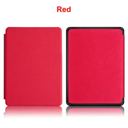 Магнитный умный чехол для Amazon All-new Kindle 10th Genetation релиз ультратонкая Кожа Folio Cover для нового Kindle 10th 6" - Цвет: Красный
