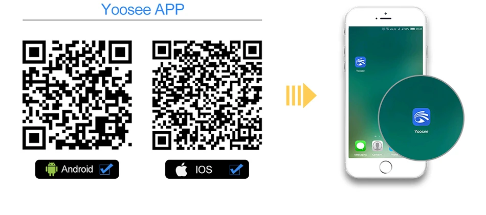Techage Yoosee APP P2P 1080P Wi-Fi 2MP SD карта Запись Беспроводная охранная Камера видеонаблюдения Аудио Звук наружная камера ночного видения