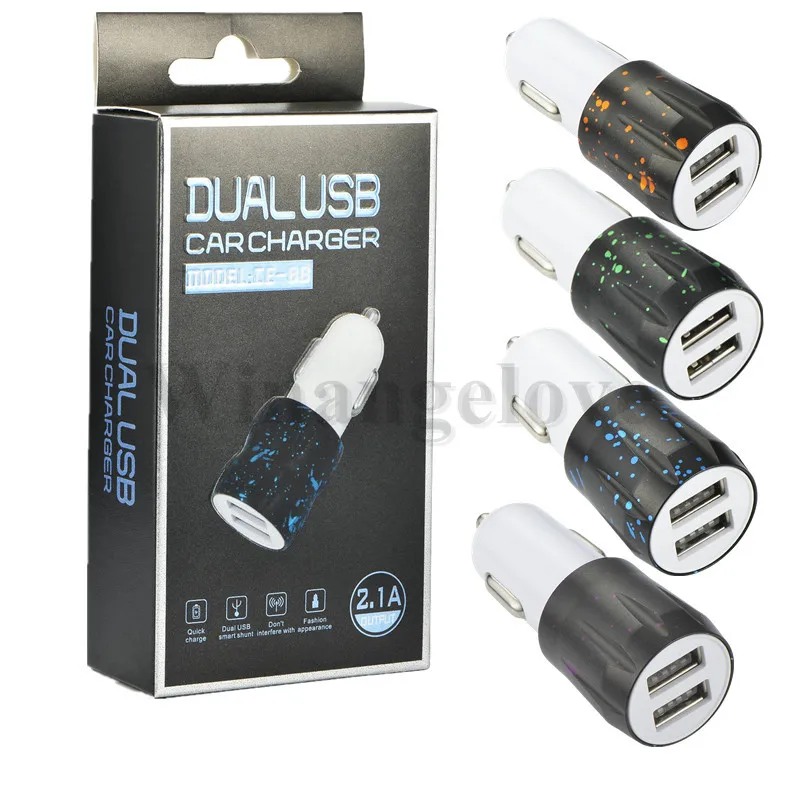 

Winangelove pattern Dual Ports Car Charger 2.1A Universal power adapter for iphone for samsung with retail box