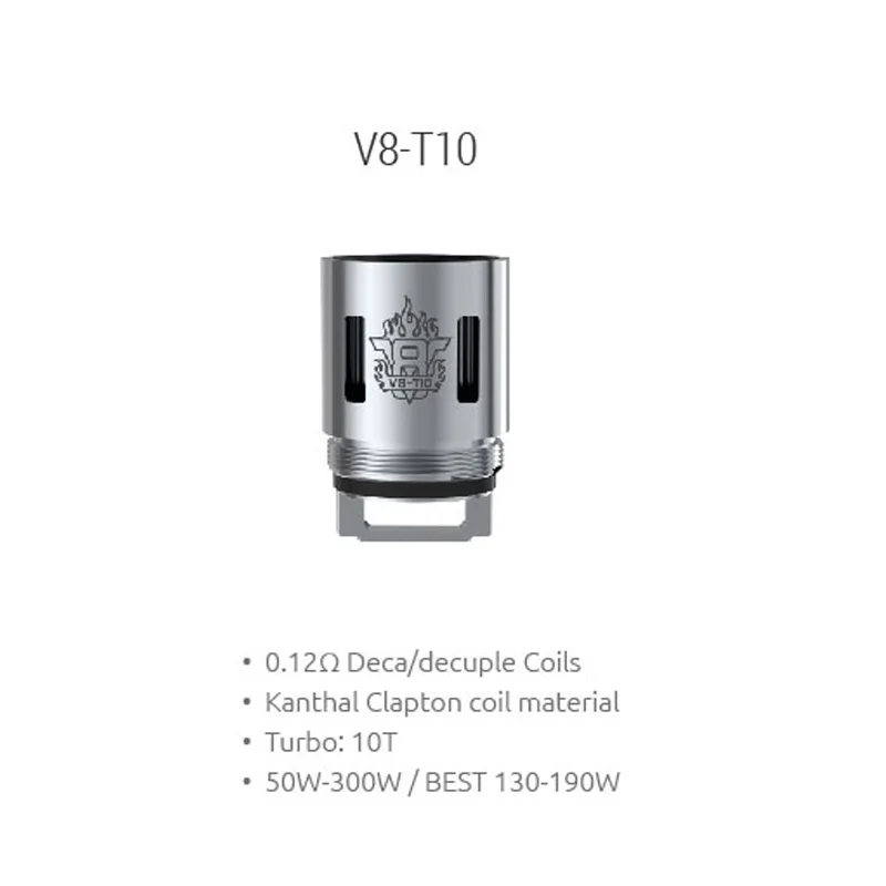3 шт. SMOK TFV8 катушки V8-X4/V8-Q4/V8-T6/V8-T10 ядро Decuple/Quad/Sextuple/Octuple головка для зверь танк