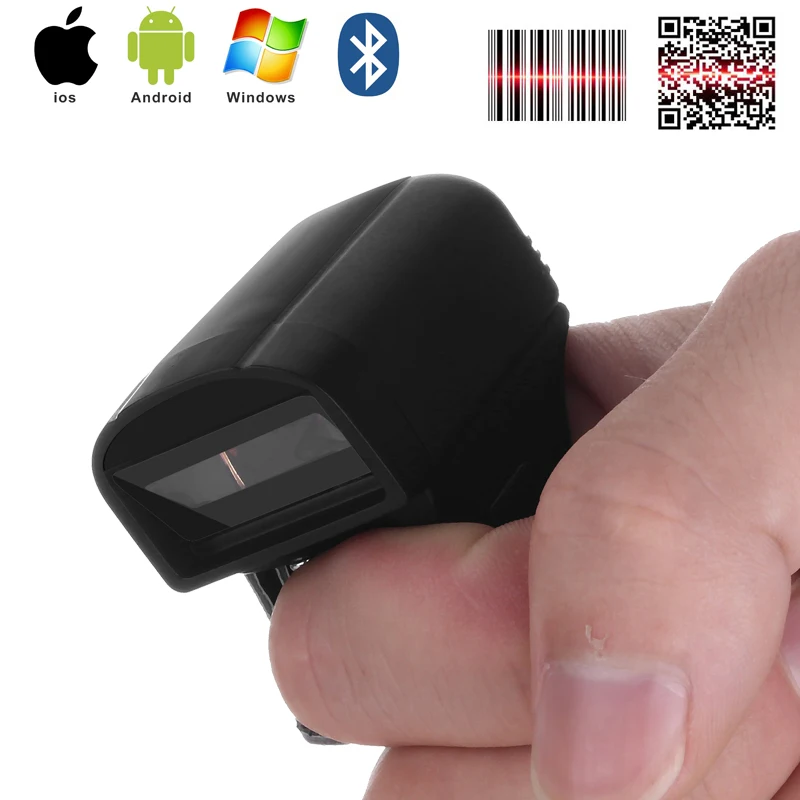 Портативный Bluetooth-сканер 2D-сканер считыватель штрих-кодов для IOS Android Windows PDF417 DM