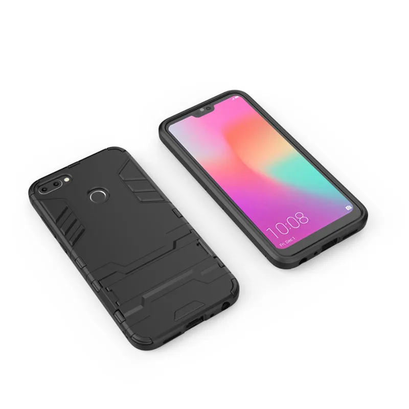 Honor 9N 2018 чехол для Huawei LLD-AL20 броня гибридный мягкий силикон и жесткий пк задняя