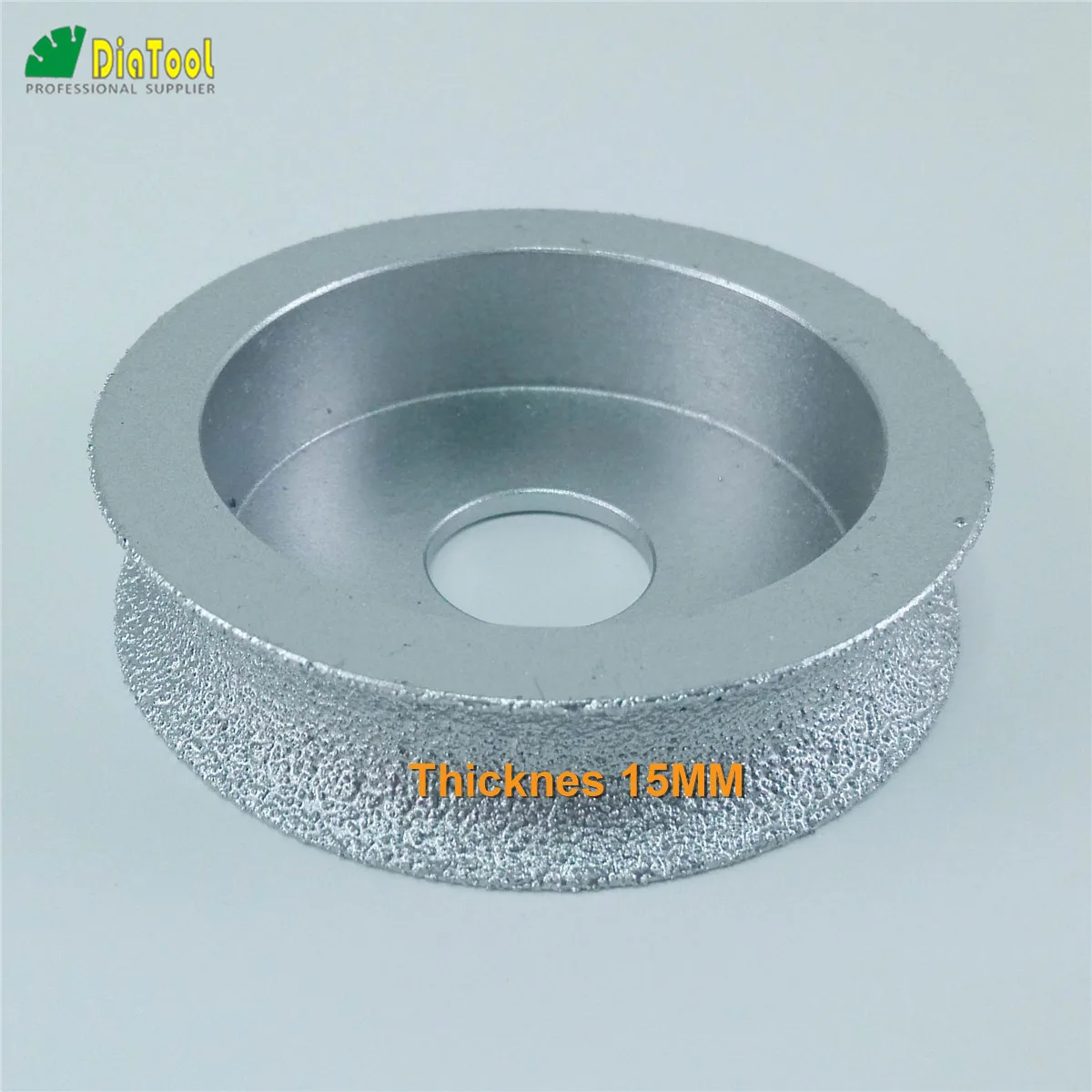 DIATOOL Vacuum Brazed Diamond Grinding Disc of Half-Round Edge 75mm Diamond Wheel Used Dry or Wet 15mm/20mm/25mm/30mm available