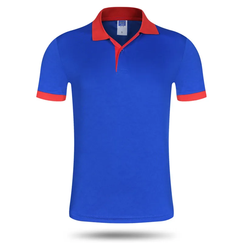 

New 2018 Men Casual shirt Short Sleeve Stand Quick Dry Breathable Polo Shirt Solid Color Exercise Workout Top Tee F50