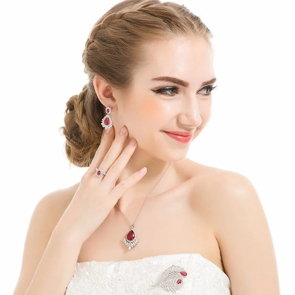 LUOTEEMI Brand Bohemian Necklace White Gold-Color Pendant with AAA Cubic Zircon for Women Party Jewelry Wholesale | Украшения и