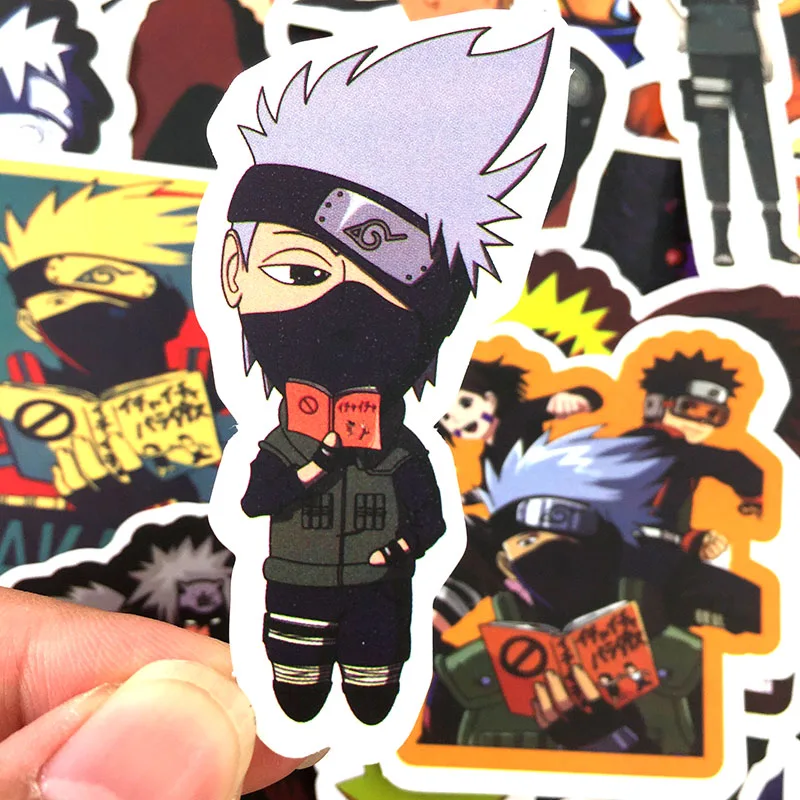 50 шт./упак. для костюмированной вечеринки по японскому аниме стикеры Naruto для катания на скейтборде мотоцикл Чемодан наклейки Ловец сети Узумаки Наруто игрушки т
