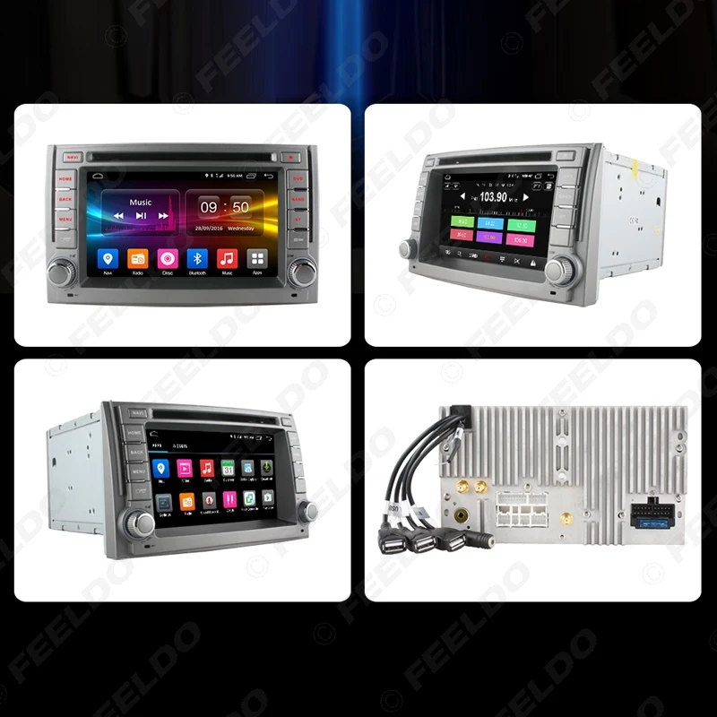 FEELDO 6 2 &quotAndroid 0 (64 бит) DDR3 2G/16G/4G LTE четырехъядерный автомобильный DVD GPS радио