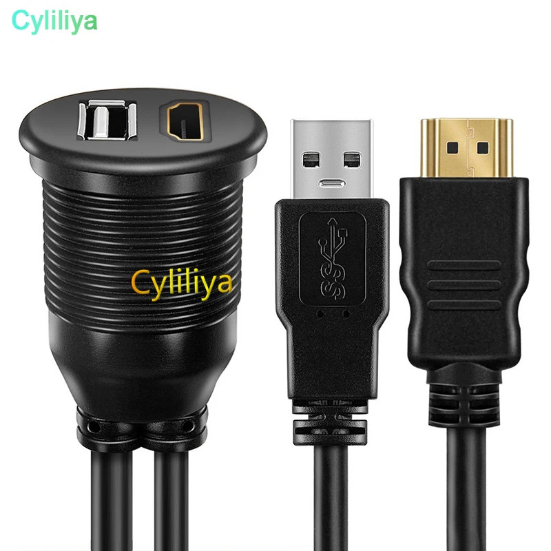 100 шт. x 3 фута Автомобильный USB HDMI AUX панель расширения кабель для скрытого монтажа