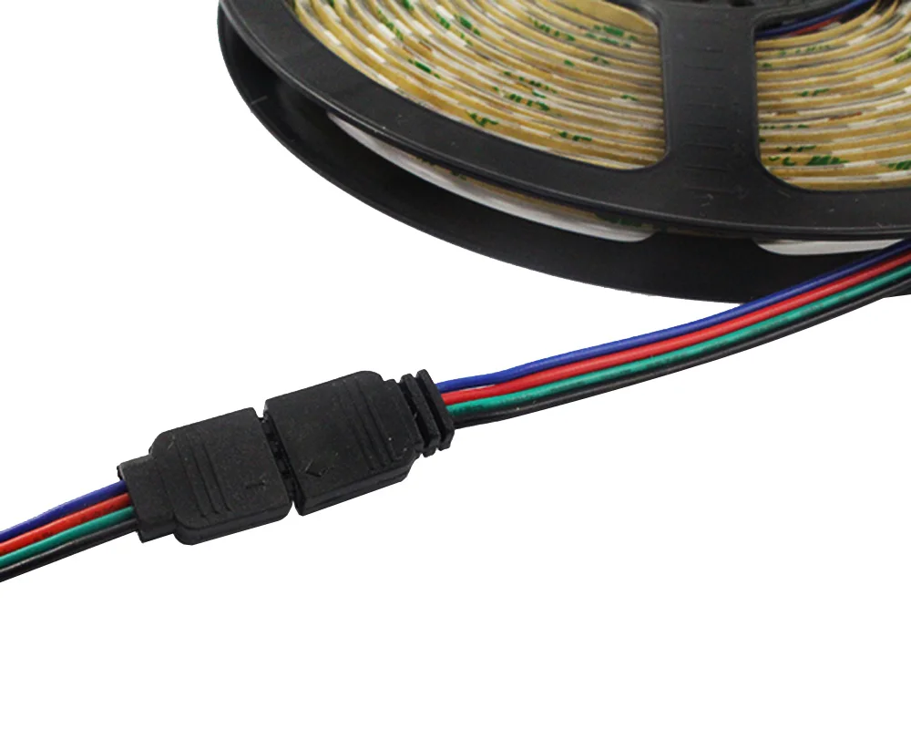 15CM Male Female Connector Cable 4PIN 10MM No Need Soldering Quick Connector for RGB SMD LED Strip Light to Controller images - 6