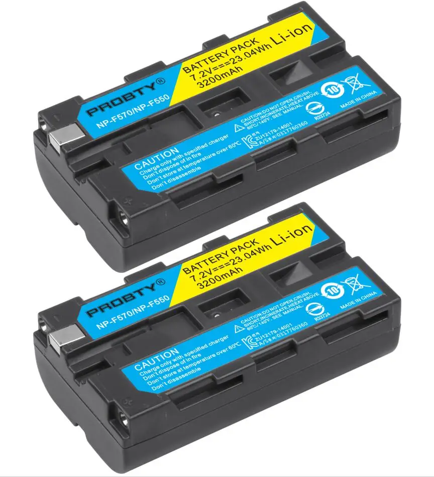 2 pcs Battery Для sony NP-F550 NP F570 NP F550 батарея для sony CCD-RV200 SC5 TR940 TR917 Камера CN-160 CN-216 CN-304 YN 300 VL600 светодиодный видео - Цвет: 2 pcs Battery