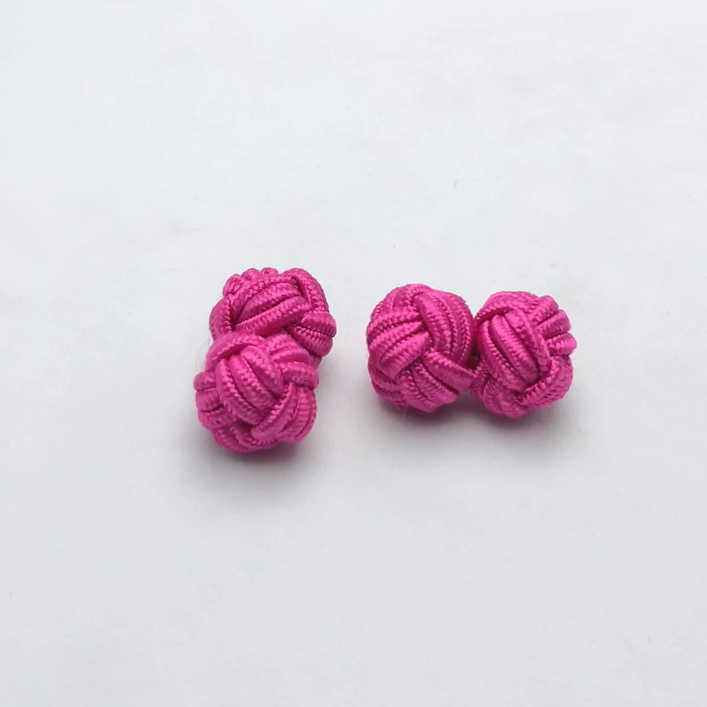 HUISHI Wedding Fashion Rope Ball Knot Red Cufflinks Handsome Brand Jewelry 11 Color Mens Ball Knot Cuff links Hot Selling