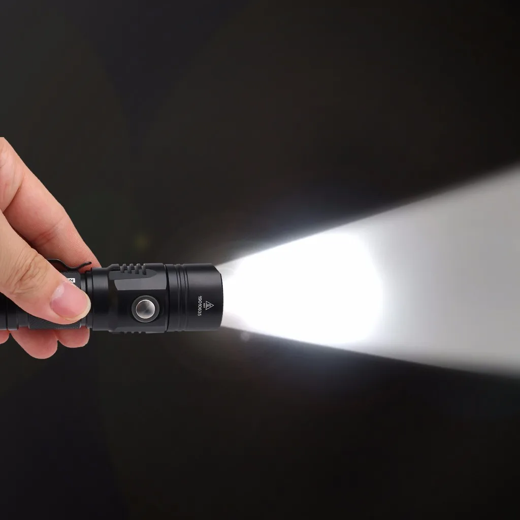 Nitenumen USB Перезаряжаемый супер яркий светодиодный алюминиевый водонепроницаемый походный фонарь Тактический светильник 1X18650 перезаряжаемый аккумулятор 3,28