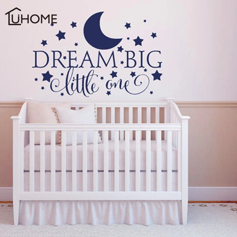 Dream Big Little OneQuote Наклейка на стену для детской комнаты стикер спальни