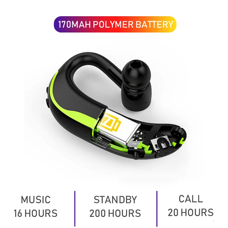 Одиночная Беспроводная bluetooth-гарнитура водонепроницаемая стерео спортивная