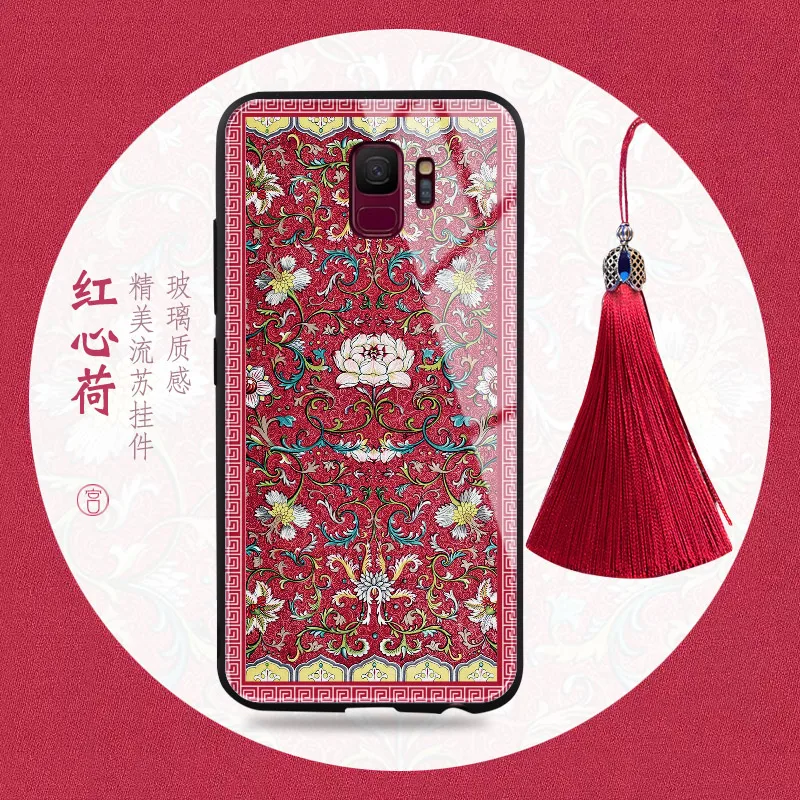 Чехол для телефона samsung Galaxy A40 A50 A60 A70 A8s A6s S6 край S7 S8 S9 S10 Plus Note 8 9 кисточкой Винтаж