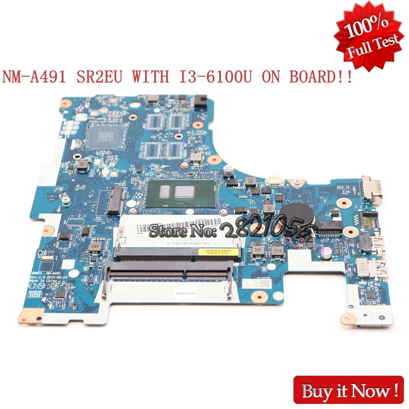 NOKOTION BMWD1 NM A491 5B20K61880 основная плата для Lenovo 300 17ISK материнская ноутбука SR2EU I3 6100U CPU