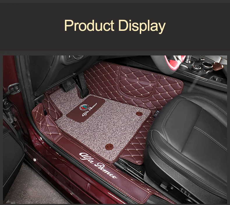 QHCP автомобильные коврики для Alfa Romeo Giulia, Автомобильный Ковер, микрофибра, кожа, Роскошный Ковер, вкладыши