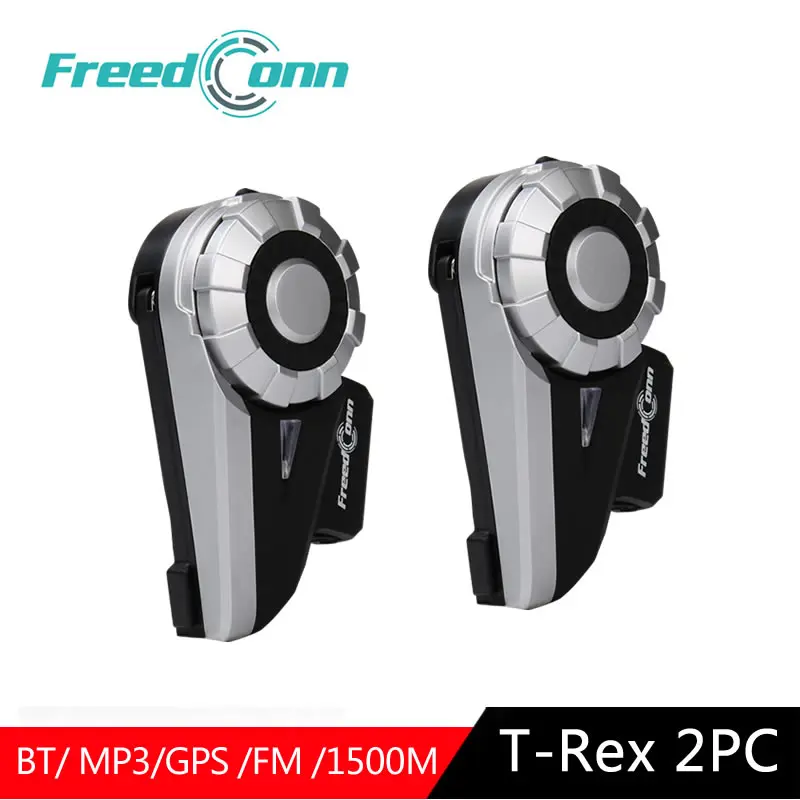 Гарнитура FreedConn T Rex для мотоциклетного шлема 2 шт. Bluetooth внутренняя связь BT
