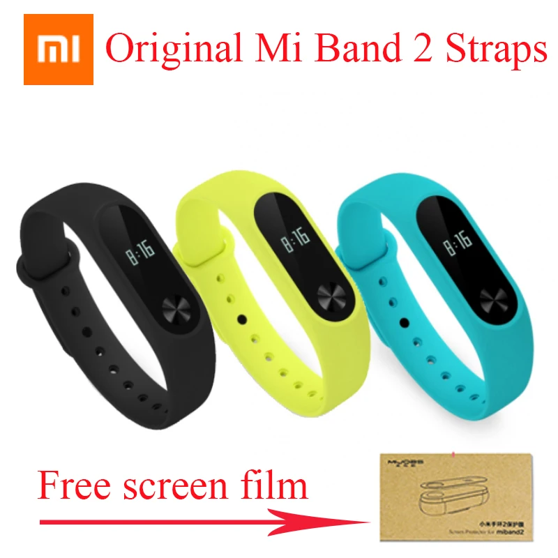 Оригинальный силиконовый ремешок Xiaomi mi band 2 цветной браслет для Mi Band смарт