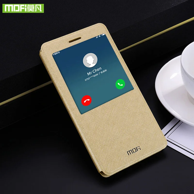 golden MOFI для Xiaomi Redmi Note 4x чехол для Xiaomi Redmi Note 4x Pro Чехол Силиконовый флип кожаный для Xiaomi Redmi Note 4x чехол - Цвет: golden