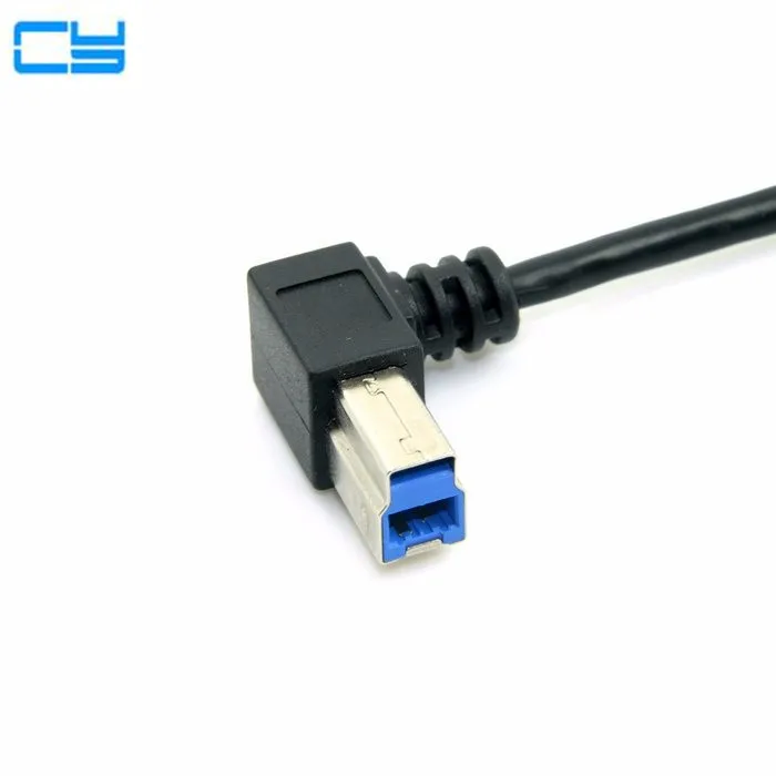 Черный USB 3 0 USB3.0 крепление на заднюю панель B Тип Женский правый угловой 90 градусов