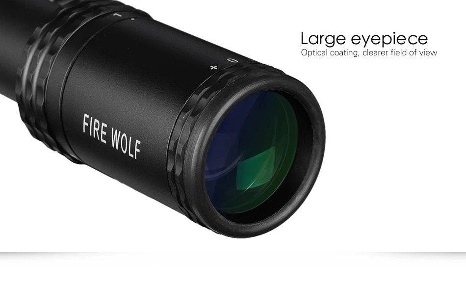 FIRE WOLF 1-4X24E оптические Прицелы Охотничьи красные точечные прицелы компактный прицел с подсветкой сетка w/крепления для AR15 AK