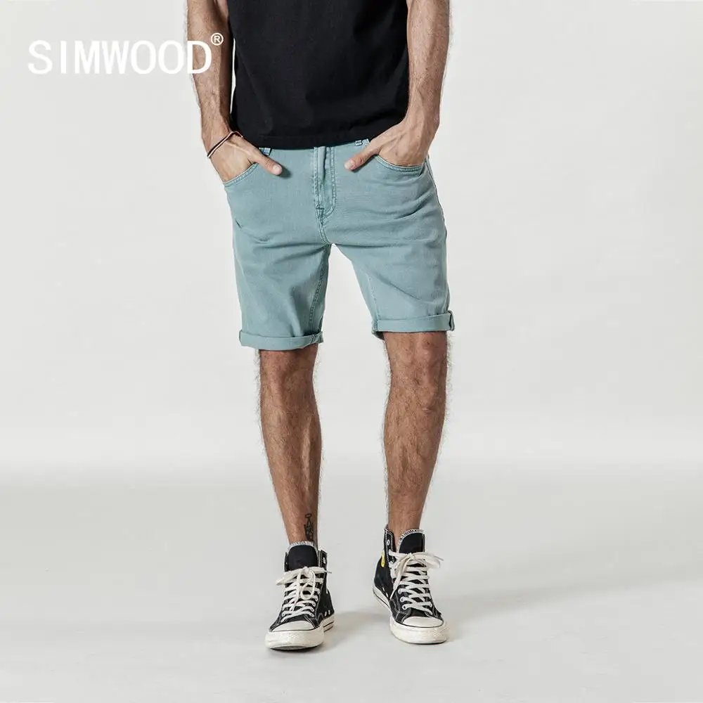 SIMWOOD горячая Распродажа летние шорты мужские до колена хлопковые шорты мужские модные повседневные высококачественные тонкие брендовые 180073