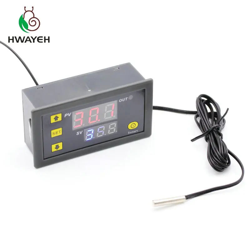 W3230 AC110V 220V DC12V Цифровой Контроллер Температуры красный и синий Дисплей 20а 55 120