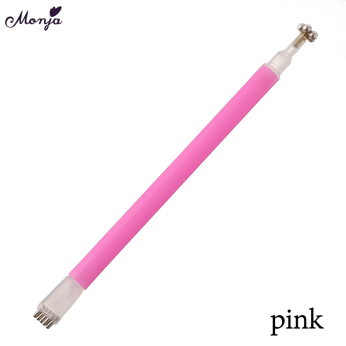 pink Monja дизайн ногтей с двойным концом 3D Слива полосы цветение узор УФ Гель-лак эффект кошачьих глаз Магнитный Магнит Ручка инструмент для маникюра - Цвет: pink