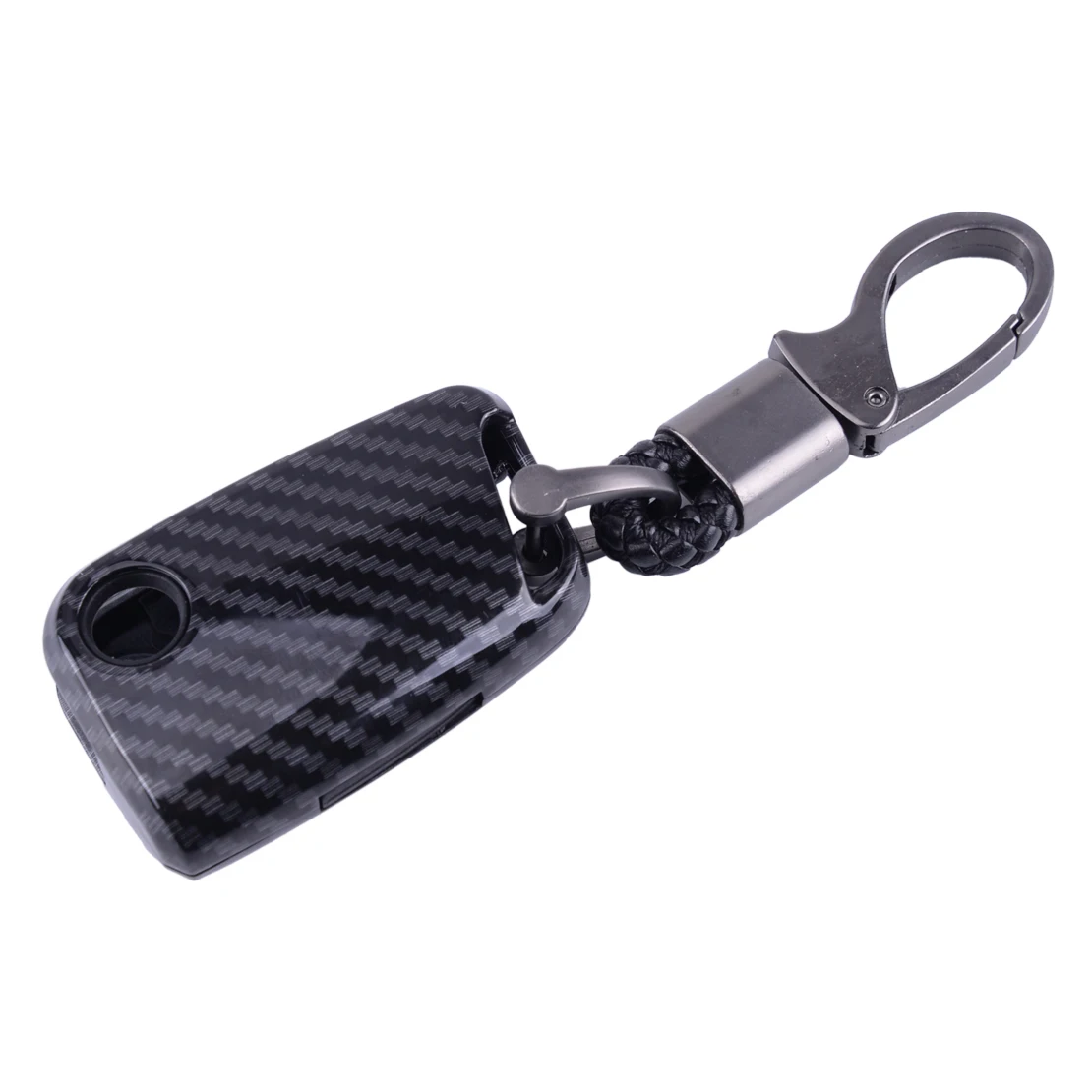 

Carbon Fiber Remote Key Cover Case Shell Chain Fit For Volkswagen VW Golf MK7