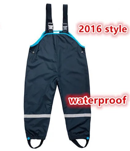 2016 style Детские непромокаемые штаны; Детские Водонепроницаемые брюки; ветронепроницаемая верхняя одежда с подкладкой для мальчиков и девочек; лыжный комбинезон; лыжный костюм; - Цвет: 2016 style