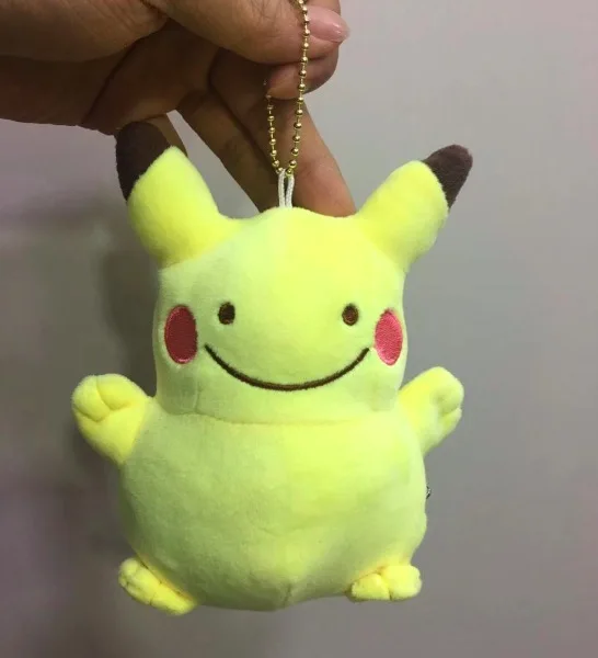 Pikachu 12 см аниме Карманный животное Ditto плюшевый брелок передача Magikarp Lapras Sableye Bulbasaur Мягкие плюшевые игрушечные куклы подарок TFA1867 - Цвет: Pikachu