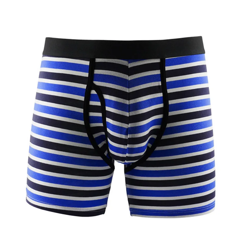 2019 модное мужское нижнее белье полосатые боксеры шорты сексуальные мужские с