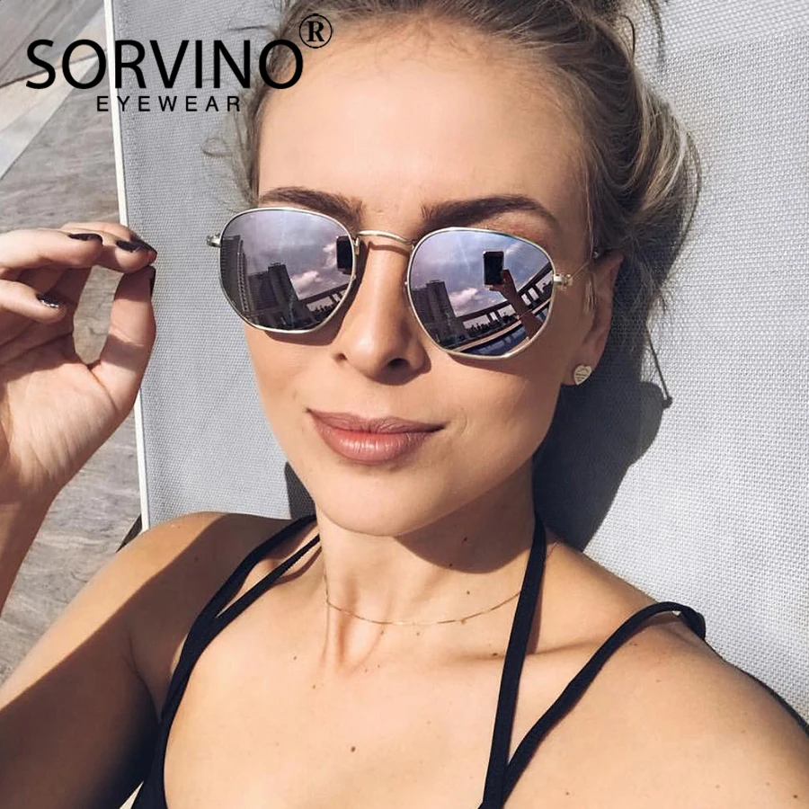 SORVINO ретро маленькие шестигранные солнцезащитные очки для женщин и мужчин 90s Леди Розовый Синий Желтый Прозрачный квадратный фестиваль солнцезащитные очки оттенки SP270