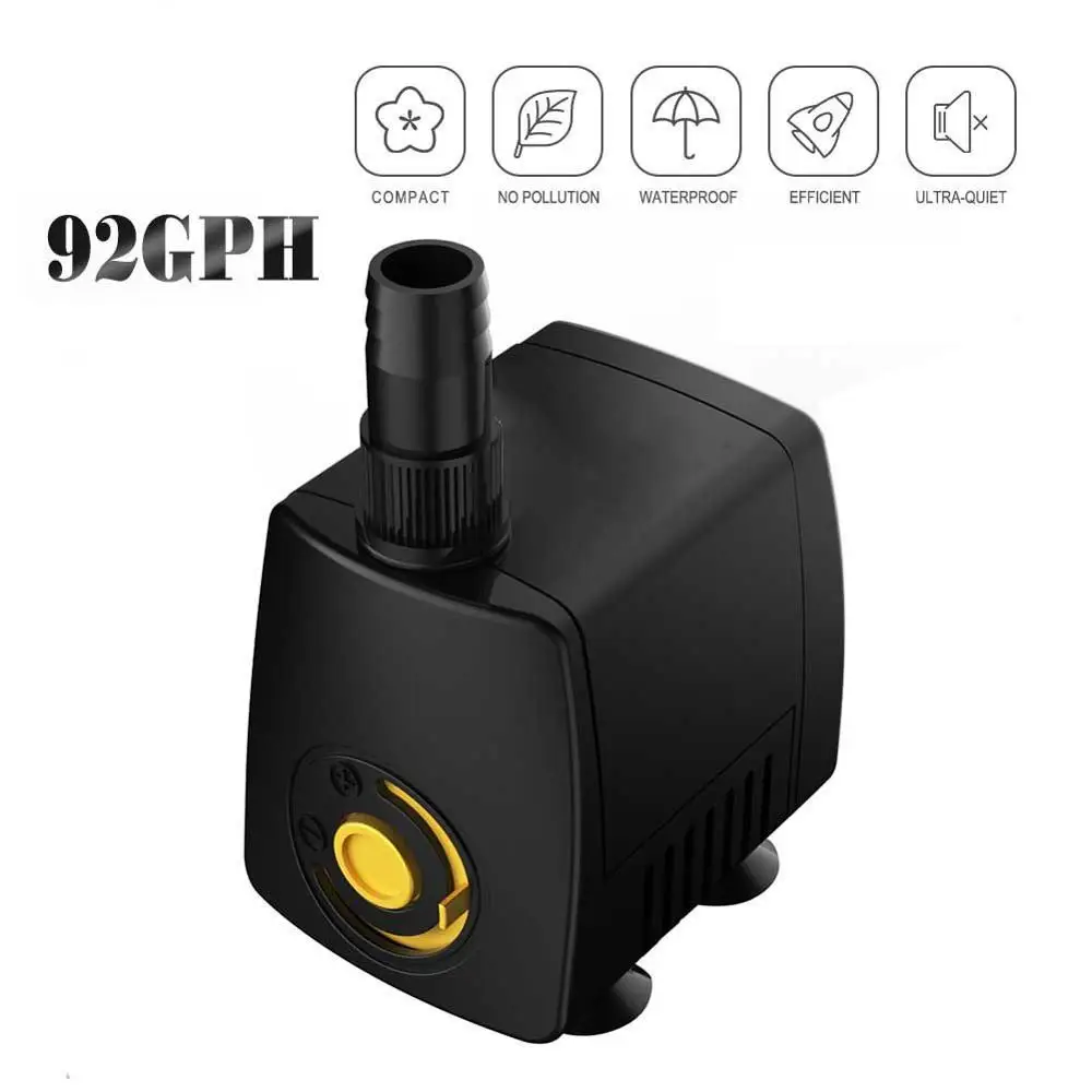 Nicrew 92 GPH 220V 5W Ультра тихий водостойкий насос мини погружной водяной 1 5 м Шнур