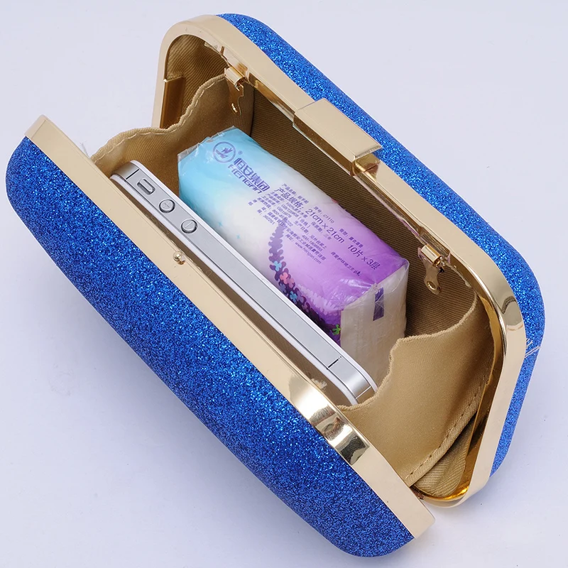 CW & F модные женские золотые блестящие маленькие вечерние сумки с зажимом женская