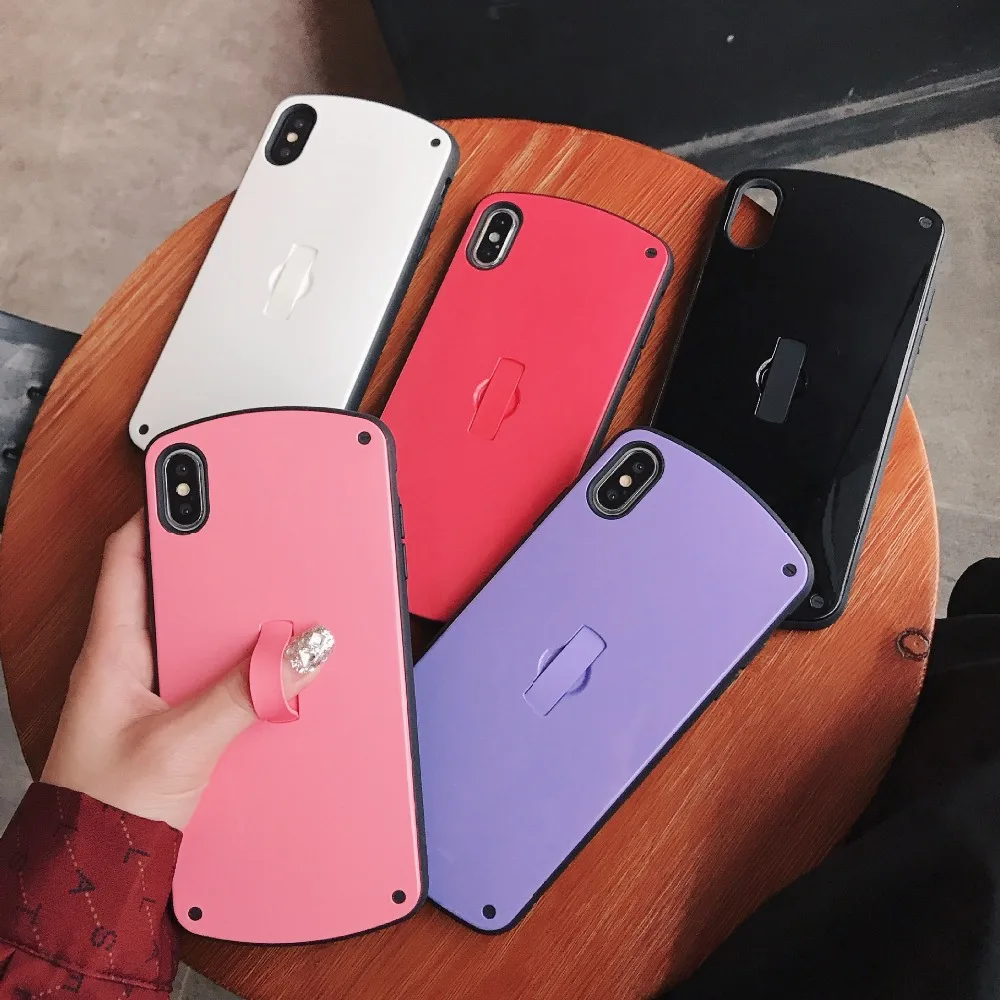 Чехол для iphone X XR XS Max Invisible ring Case 8 7 6 6s Plus|Бамперы| |